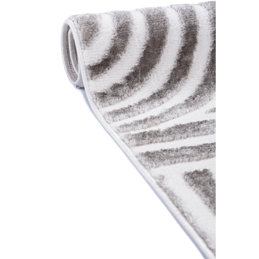 Килим SALAMANCA 67x120 см сив/бял