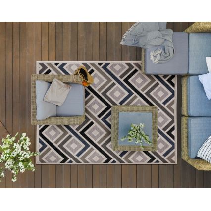 Килим SHIFT 120x160 cm сив/син