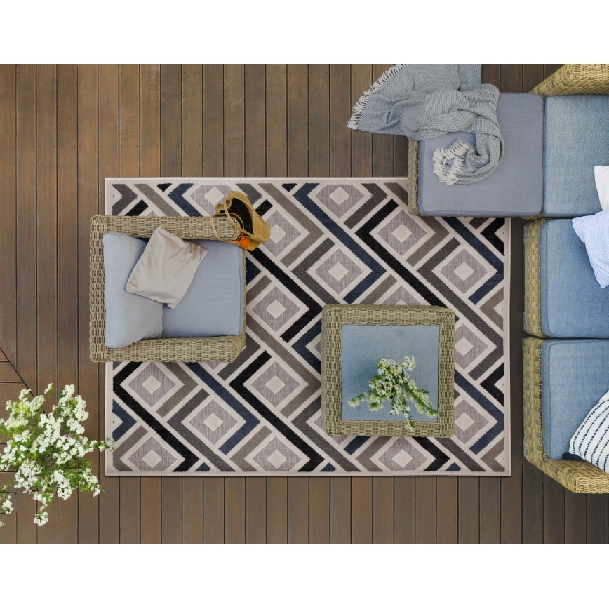 Килим SHIFT 160x220 cm сив/син