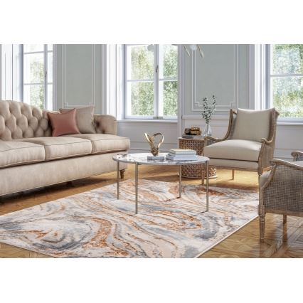 Килим STONE 80x140 см бежов/сив