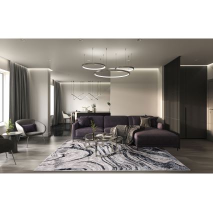Килим STONE 80x140 см сив/антрацит