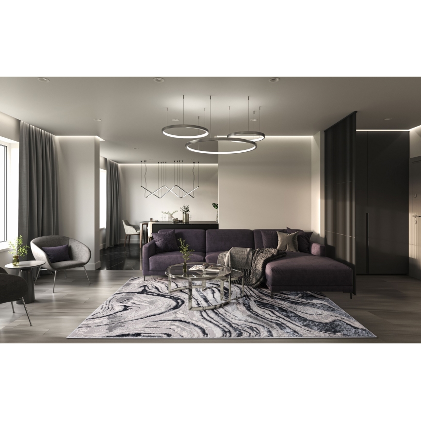 Килим STONE 80x140 см сив/антрацит