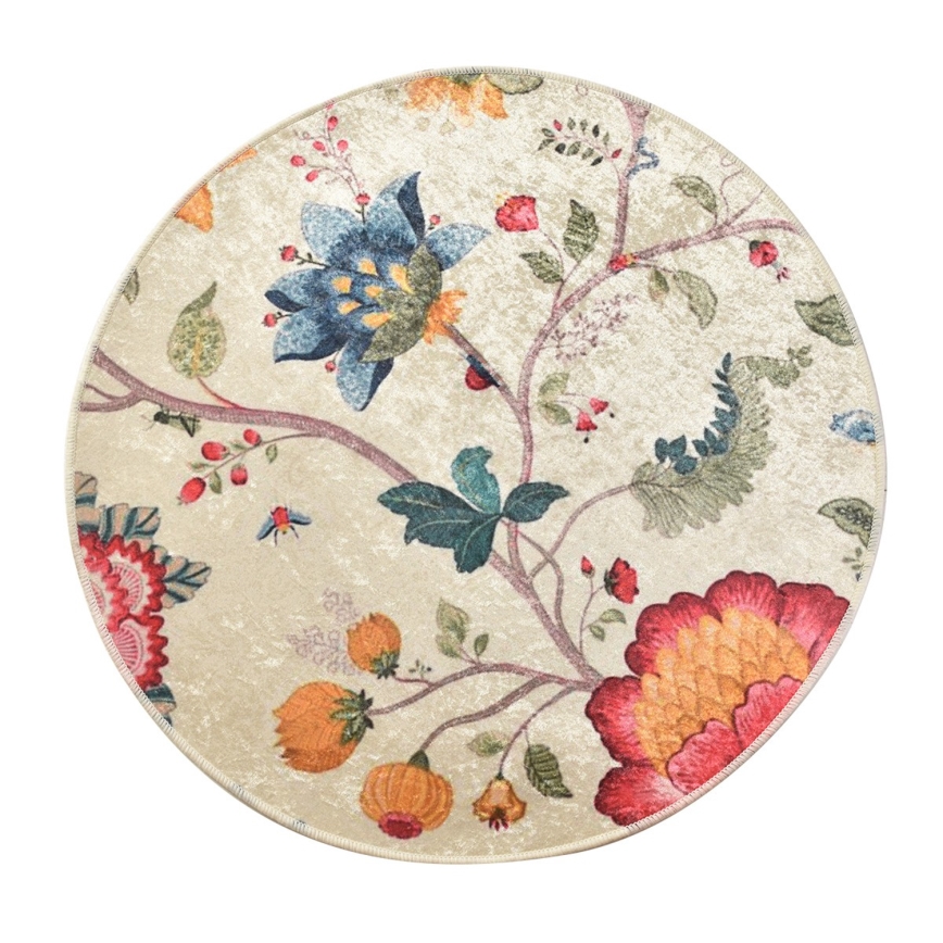 Килимче за баня ARYA, диаметър 100 см, многоцветно