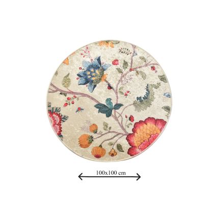 Килимче за баня ARYA, диаметър 100 см, многоцветно