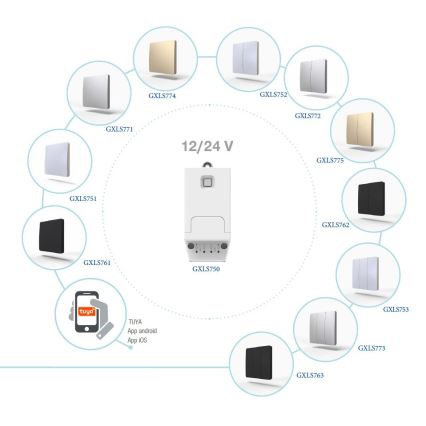 Кинетичен безжичен ключ 2P IP67 златист