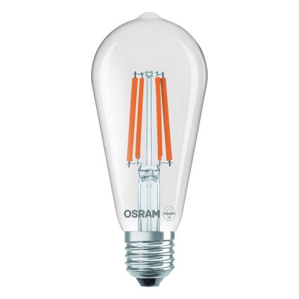 Класическа филаментна LED крушка E27/6,5W/230V 4000K - Osram