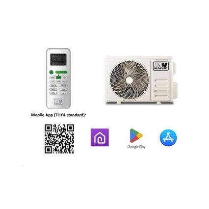 Климатик 12K V1 3,5 kW Wi-Fi Tuya бял + дистанционно управление