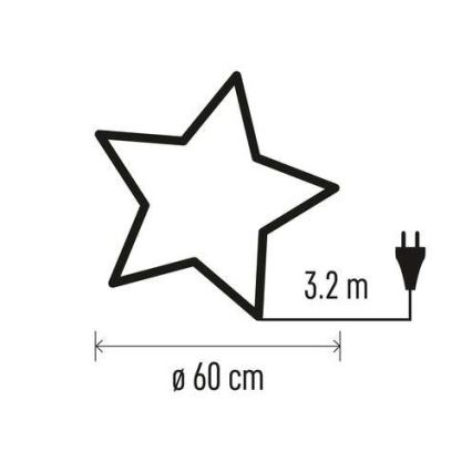 Коледна декорация 1xE14/25W/230V ⌀ 60см златиста