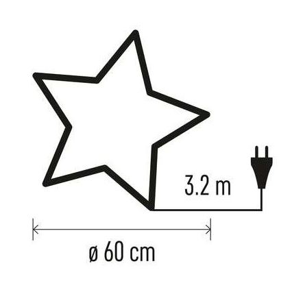 Коледна декорация 1xE14/25W/230V ⌀ 60см златиста