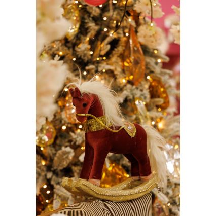 Коледна декорация 31 см люлеещо се конче