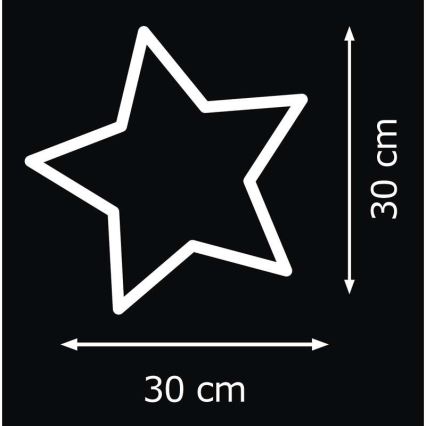 Коледна декорация вътрешна IP20 STAR 30xLED/3W/4,5V