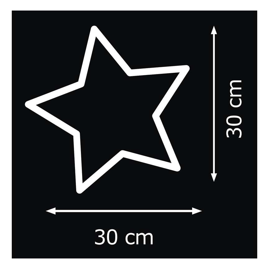 Коледна декорация вътрешна IP20 STAR 30xLED/3W/4,5V
