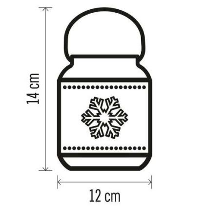 Коледна LED декорация LED/3xAAA бяла