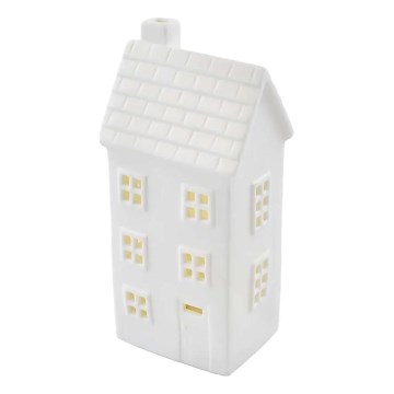 Коледна LED декорация LED/CR2032 къщичка