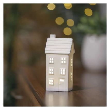 Коледна LED декорация LED/CR2032 къщичка