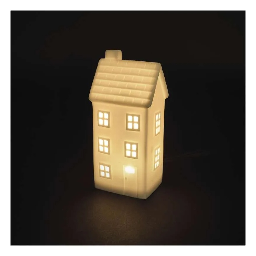 Коледна LED декорация LED/CR2032 къщичка