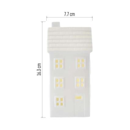 Коледна LED декорация LED/CR2032 къщичка