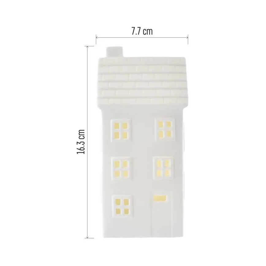 Коледна LED декорация LED/CR2032 къщичка