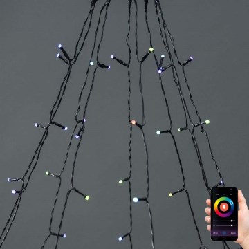 Коледна LED RGB завеса 240xLED/11 функции 8m IP65 Wi-Fi Tuya