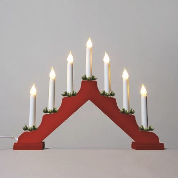 Коледна свещ FILAMENT 7xE10/0,2W/230V