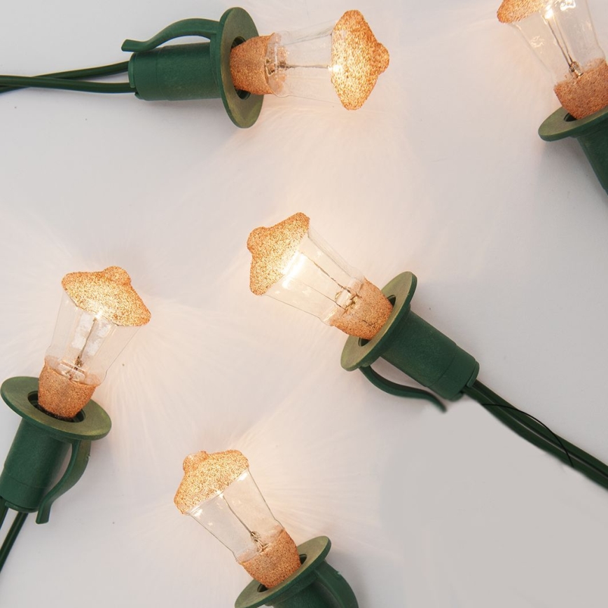 Коледни лампички LANTERN 12xE10/10,7м топло бели Произведени в Европа