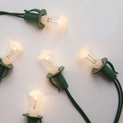 Коледни лампички LANTERN 12xE10/10,7м топло бели Произведени в Европа