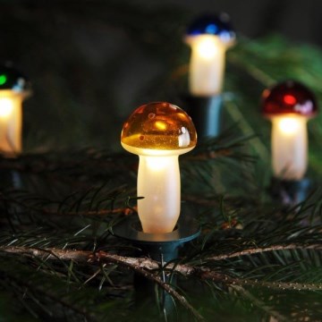 Коледни лампички TOADSTOOL 12xE10 10,7м топло бели Произведени в Европа
