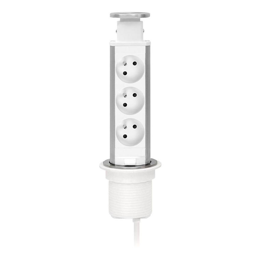 Колона с контакти за монтаж в плот на маса 3x230V