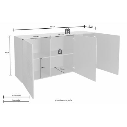 Комод ARIA бял