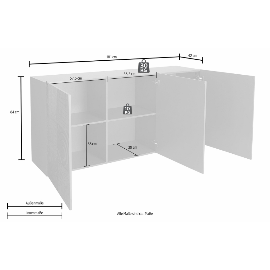 Комод ARIA бял