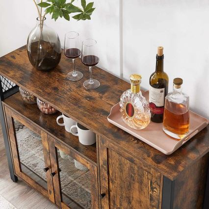 Комод FIRA кафяв/черен