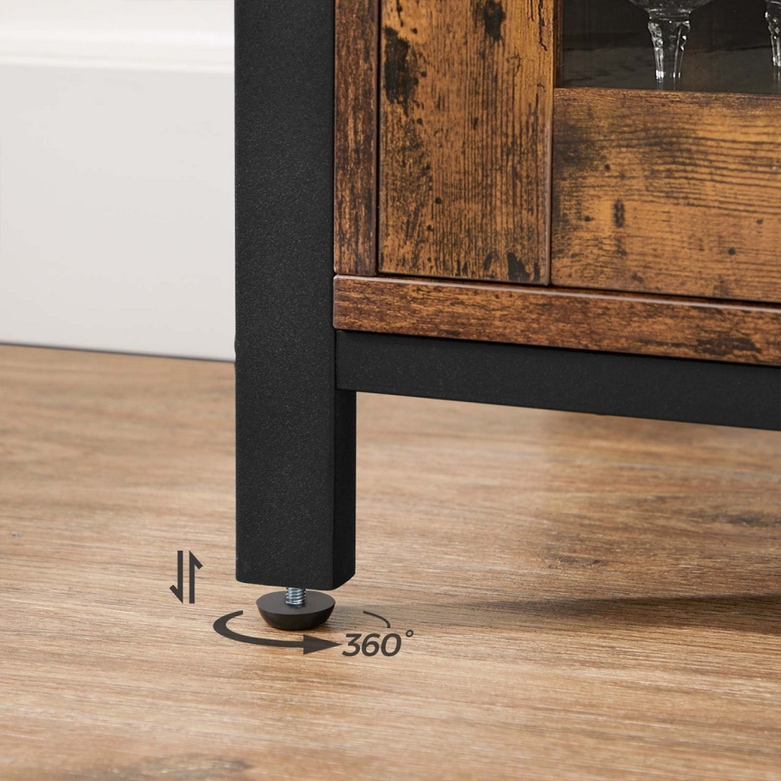 Комод FIRA кафяв/черен