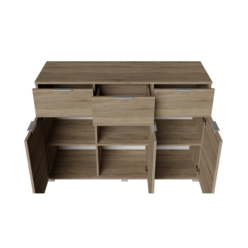 Комод HOPE 120 x 78 x 35 см, цвят дъб Сонома