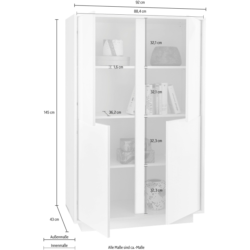 Комод IDEA бял