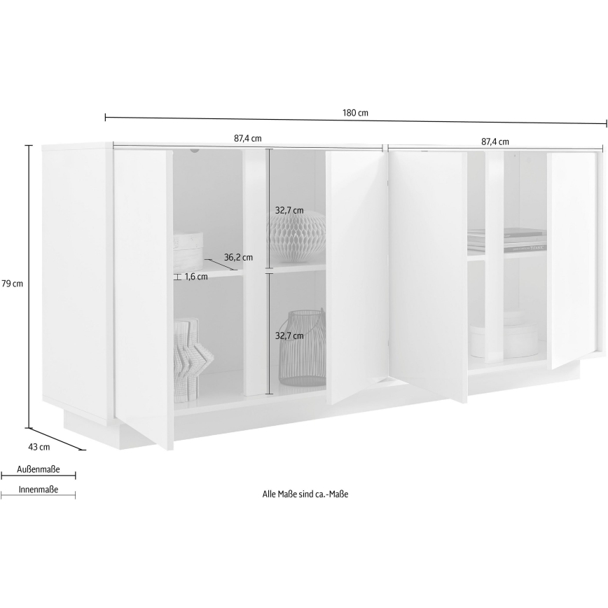 Комод IDEA бял