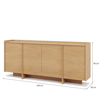 Комод KEMI 200x90x38 дъб Кремона