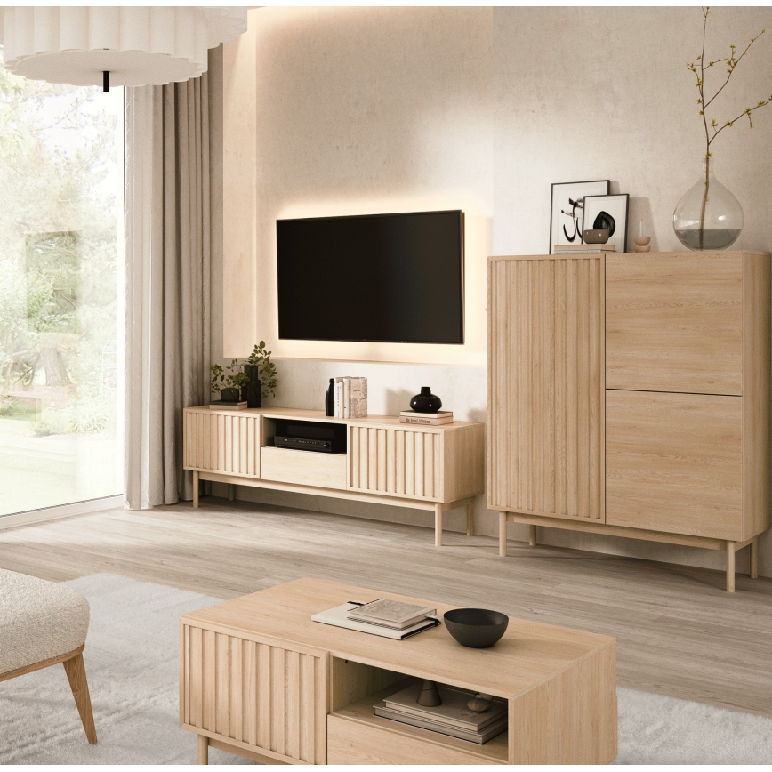Комод KIOTO 106x130x37 см дъб Кремона