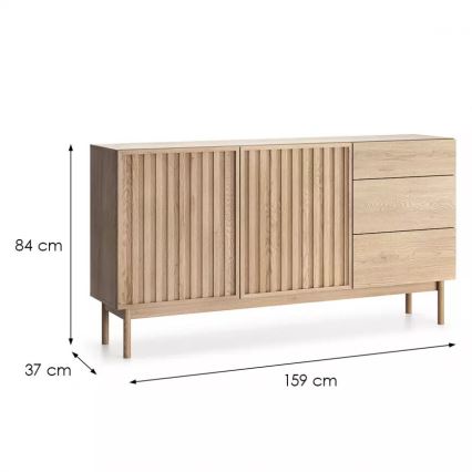 Комод KIOTO 159x84x37 см дъб Кремона