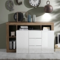 Комод LENOR 146x93x42 см бял/дъб