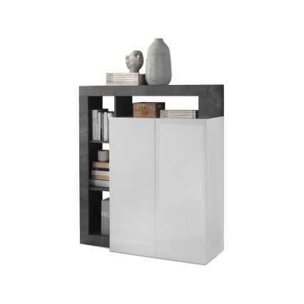 Комод LENOR бял/антрацит