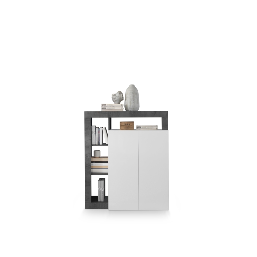 Комод LENOR бял/антрацит