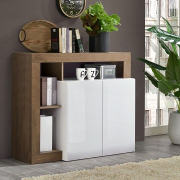 Комод LENOR бял/дъб