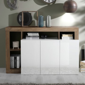 Комод LENOR бял/дъб