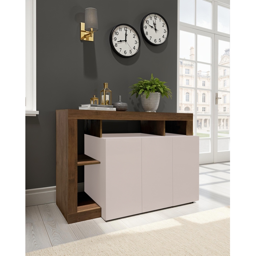 Комод LENOR кашемир/дъб