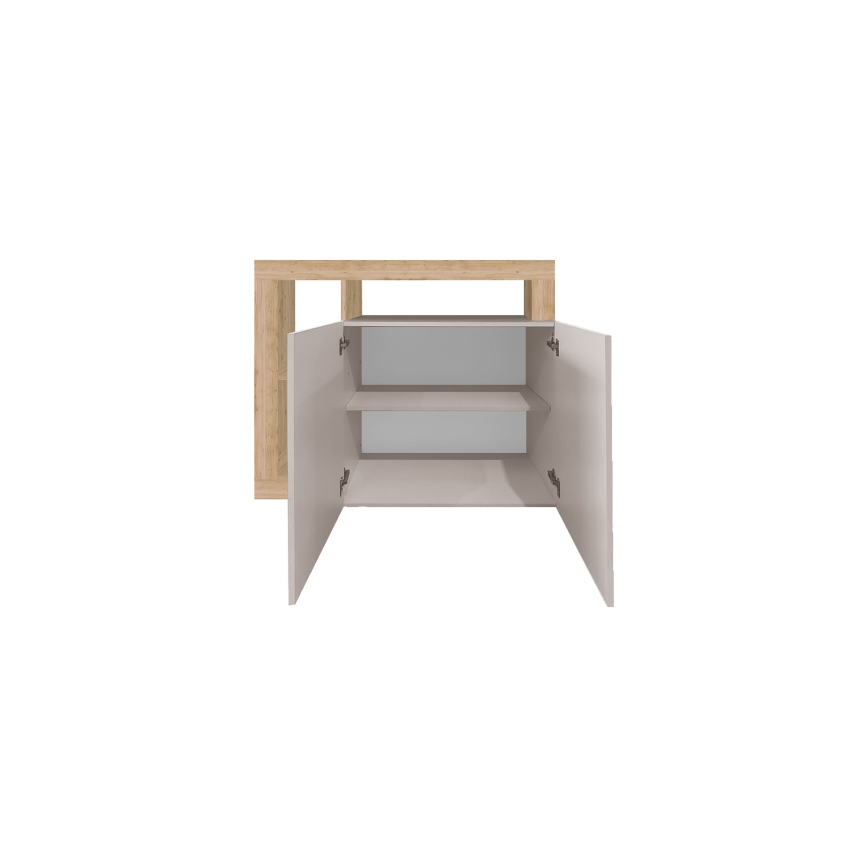 Комод LENOR кашмир/светъл дъб