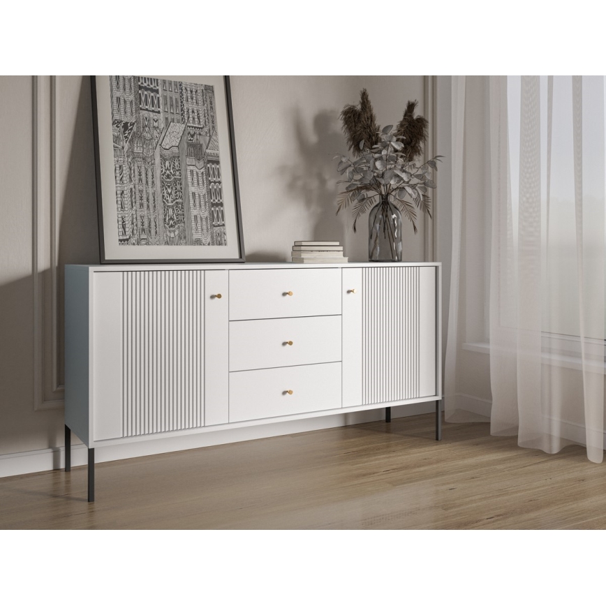 Комод LUE бял/черен