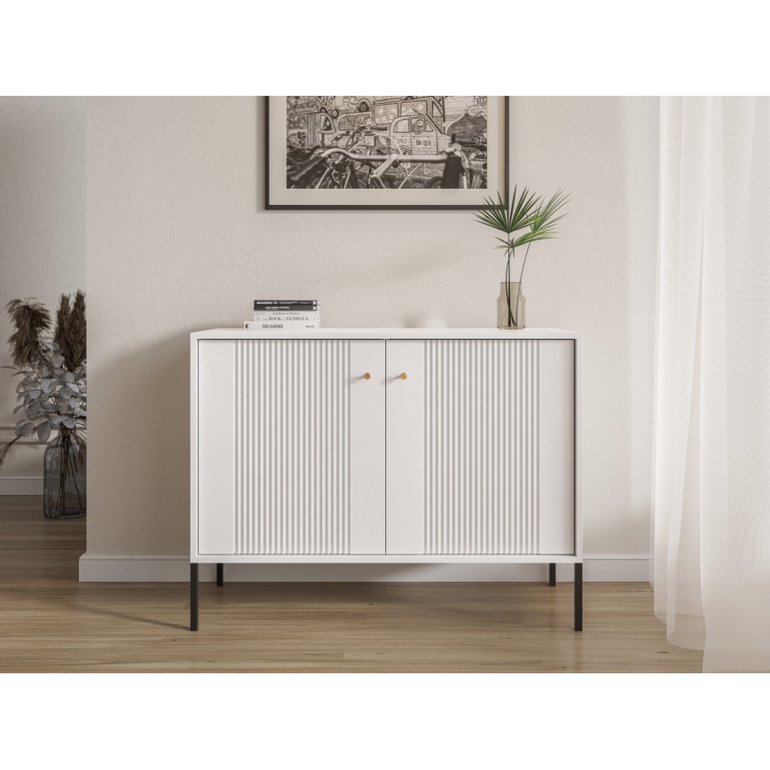 Комод LUE бял/черен