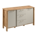 Комод MENTA 138x81x40 см дъб wotan/сива