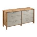 Комод MENTA 170x81x47 см дъб wotan/сив