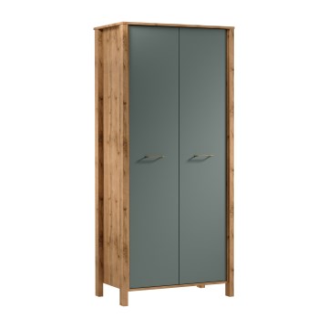 Комод MENTA 90x200x53 см дъб вотан/зелен